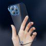 Zaščitni mat transparentni etui za iPhone 13 Pro - črna