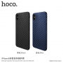 HOCO prevleka z ogljikovo teksturo za Apple iPhone XS - črna