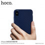 HOCO prevleka z ogljikovo teksturo za Apple iPhone XS - črna