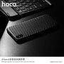 HOCO prevleka z ogljikovo teksturo za Apple iPhone XS - črna