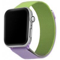 Kovinski jermen milan poteza za Apple Watch 42mm / 41mm / 40mm / 38mm - zeleno-vijoličen