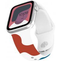 Silikonski pasek z abstraktnim vzorcem za Apple Watch 42mm / 41mm / 40mm / 38mm - rdeče-moder