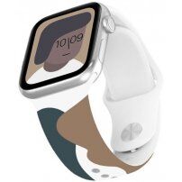 Silikonski pasek z abstraktnim vzorcem za Apple Watch Ultra 49mm / 46mm / 45mm / 44mm / 42mm - modro-rjav