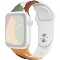 Silikonski pasek z abstraktnim vzorcem za Apple Watch Ultra 49mm / 46mm / 45mm / 44mm / 42mm - zeleno-rjav
