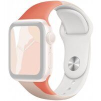 Silikonski pasek z abstraktnim vzorcem za Apple Watch Ultra 49mm / 46mm / 45mm / 44mm / 42mm - oranžen