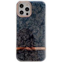 Zaščitni etui s teksturo školjke za iPhone 12 Pro Max - črna