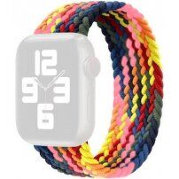 Najlonski pašček s pletenim vzorcem za Apple Watch Ultra 49mm / 46mm / 45mm / 44mm / 42mm - S - temno mavričen