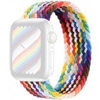 Najlonski pašček s pletenim vzorcem za Apple Watch Ultra 49mm / 46mm / 45mm / 44mm / 42mm - M - mavrica