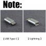 Adapter lightning female do male USB-C - črna
