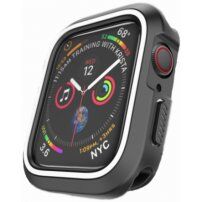 Silikonska etuija za Apple Watch 40mm - černá - bela