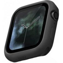 Uniq Lino silikonski etui za Apple Watch 44mm - črna