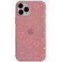 Prozorni etui s srčki za iPhone 13 Pro Max - roza