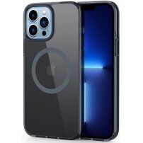 Lesketajoč prozoren etui z MagSafe za iPhone 13 Pro Max - črna