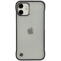 Zaščitni mat transparentni etui za iPhone 11 - črna