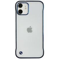 Zaščitni mat transparentni etui za iPhone 11 - modro