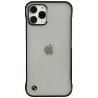 Zaščitni mat transparentni etui za iPhone 11 Pro Max - črna