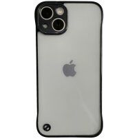 Zaščitni mat transparentni etui za iPhone 13 - črna