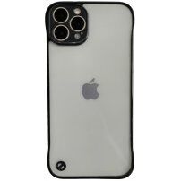 Zaščitni mat transparentni etui za iPhone 13 Pro Max - črna