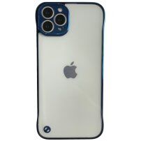 Zaščitni mat transparentni etui za iPhone 13 Pro Max - modro