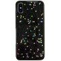 Zaščitni mehak etui z zvezdicami za iPhone X / XS - črna