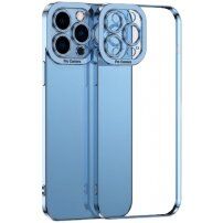 Prozorni ovitek s prevlečenim robom za iPhone 11 Pro - modro