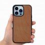 Zaščitni lesen etui za iPhone 13 Pro Max - češnja
