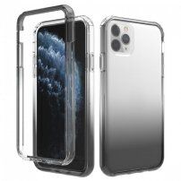 Dvobarvno prozorno ohišje proti udarcem za iPhone 11 Pro Max - črna