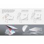 Bestand aluminijasto stojalo za MacBook - siva