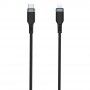 Wiwu opleten kabel za prenos in polnjenje USB-C / Lightning za iPhone / iPad / iPod / AirPods - 3 m - črna