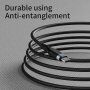 Wiwu opleten kabel za prenos in polnjenje USB-C / Lightning za iPhone / iPad / iPod / AirPods - 3 m - črna