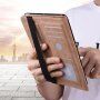 Ovitek iz PU usnja s stojalom in prostorom za kartice za iPad 9,7" (2017/2018) / Air 1 / 2 / Pro 9,7" - rjava