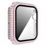 Ovitek s kamenčki s kaljenim steklom za Apple Watch 38mm - roza