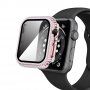 Ovitek s kamenčki s kaljenim steklom za Apple Watch 38mm - roza