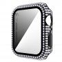 Ovitek s kamenčki s kaljenim steklom za Apple Watch 40mm - črna