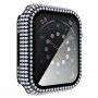 Ovitek s kamenčki s kaljenim steklom za Apple Watch 40mm - črna