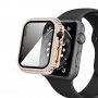 Ovitek s kamenčki s kaljenim steklom za Apple Watch 40mm - roza-zlato