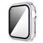 Ovitek s kamenčki s kaljenim steklom za Apple Watch 40mm - srebro