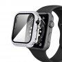 Ovitek s kamenčki s kaljenim steklom za Apple Watch 40mm - srebro