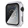 Ovitek s kamenčki s kaljenim steklom za Apple Watch 40mm - srebro
