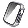 Ovitek s kamenčki s kaljenim steklom za Apple Watch 45mm - črna