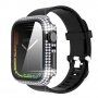 Ovitek s kamenčki s kaljenim steklom za Apple Watch 45mm - črna