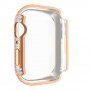 Ovitek s kamenčki s kaljenim steklom za Apple Watch 45mm - roza-zlato