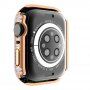 Ovitek s kamenčki s kaljenim steklom za Apple Watch 45mm - roza-zlato