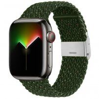 Nylon trakec s pisanimi pikicami za Apple Watch Ultra 49mm / 46mm / 45mm / 44mm / 42mm - olivno