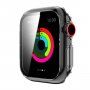 Prozoren ovitek s kaljenim steklom za Apple Watch 42mm - siva