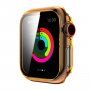Prozoren ovitek s kaljenim steklom za Apple Watch 40mm - oranžna