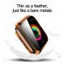 Prozoren ovitek s kaljenim steklom za Apple Watch 40mm - oranžna