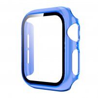 Prozoren ovitek s kaljenim steklom za Apple Watch 40mm - modro