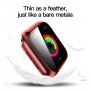 Prozoren ovitek s kaljenim steklom za Apple Watch 40mm - rdeče