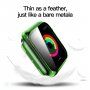 Prozoren ovitek s kaljenim steklom za Apple Watch 40mm - neon zelena